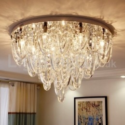 Luxusní křišťálové zapuštěné stropní svítidlo Post Moderní lampa