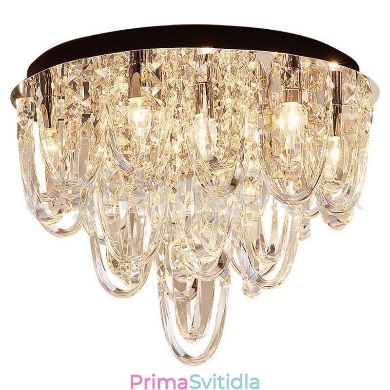 Luxusní křišťálové zapuštěné stropní svítidlo Post Moderní lampa