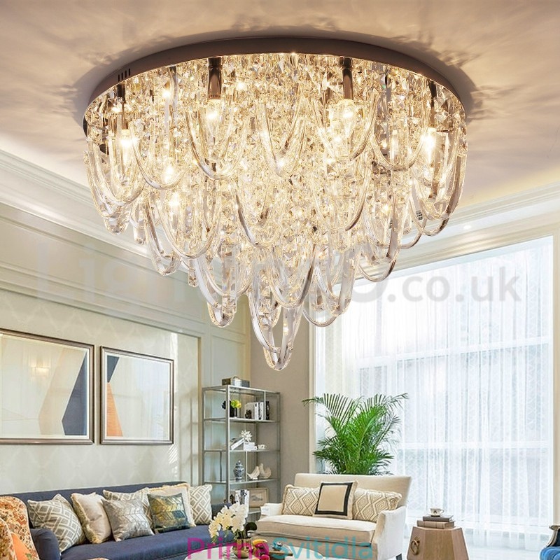 Luxusní křišťálové zapuštěné stropní svítidlo Post Moderní lampa