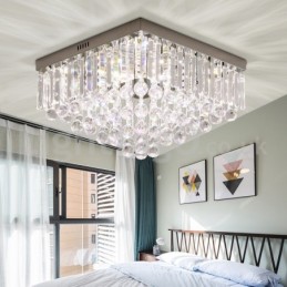 Moderní 40CM 50CM čtvercová křišťálová zapuštěná stropní svítidla