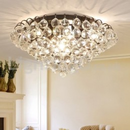 Moderní kulaté křišťálové zapuštěné stropní svítidlo 30 cm 55 cm