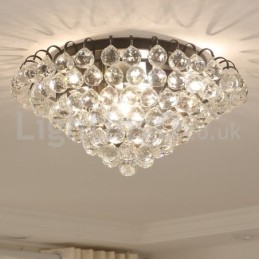 Moderní kulaté křišťálové zapuštěné stropní svítidlo 30 cm 55 cm