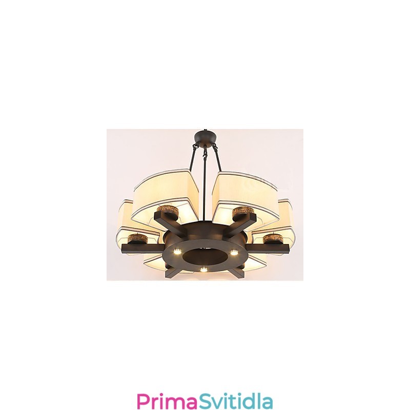 Lustr v čínském stylu Iron Air Imitace mědi