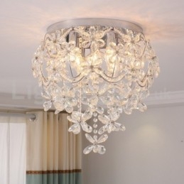 Moderní módní křišťálová křišťálová svítidla s kulatou vestavnou montáží 48 cm
