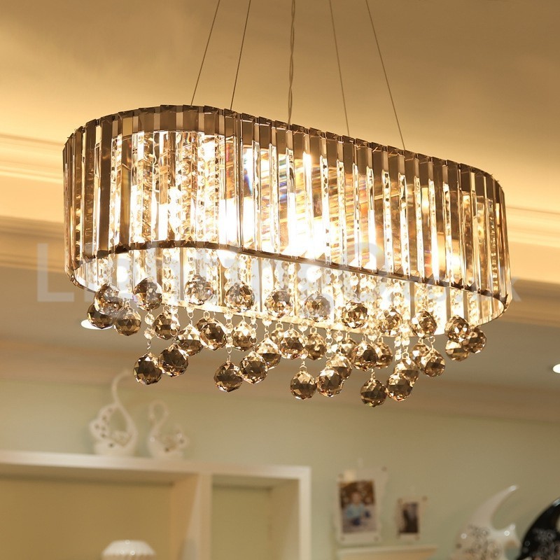 Cenově dostupný luxusní obdélníkový křišťálový lustr