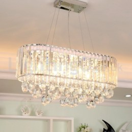 Cenově dostupný luxusní obdélníkový křišťálový lustr