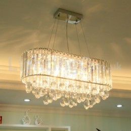 Cenově dostupný luxusní obdélníkový křišťálový lustr