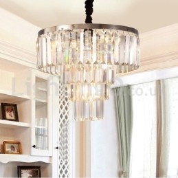 Elegantní levné moderní 4patrové kulaté křišťálové závěsné svítidlo
