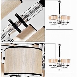 Moderní moderní křišťálový chromový kovový lustr