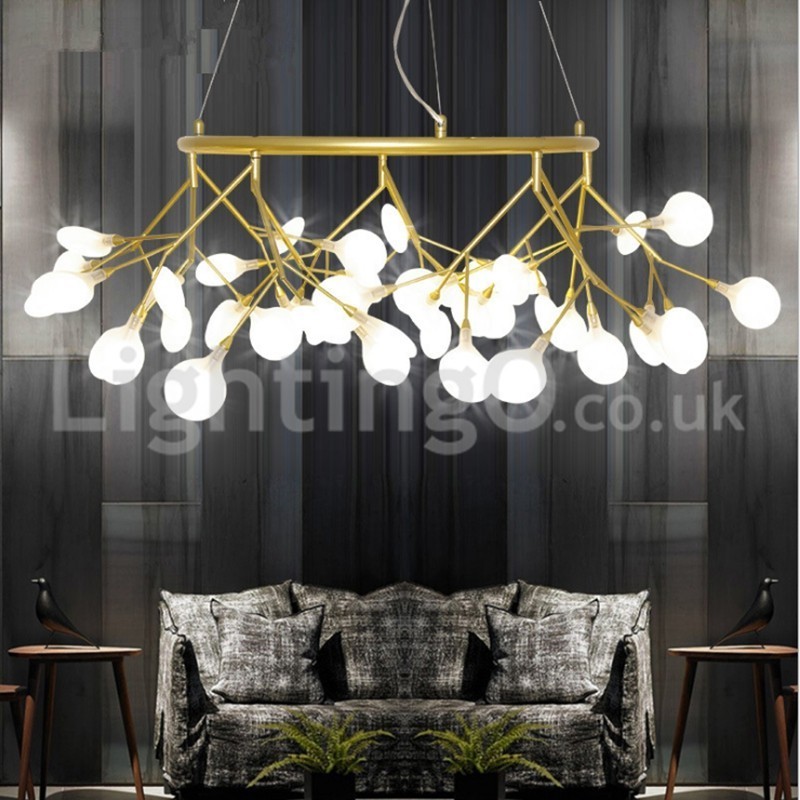 Luxusní Post moderní kulatý lustr Světlušky