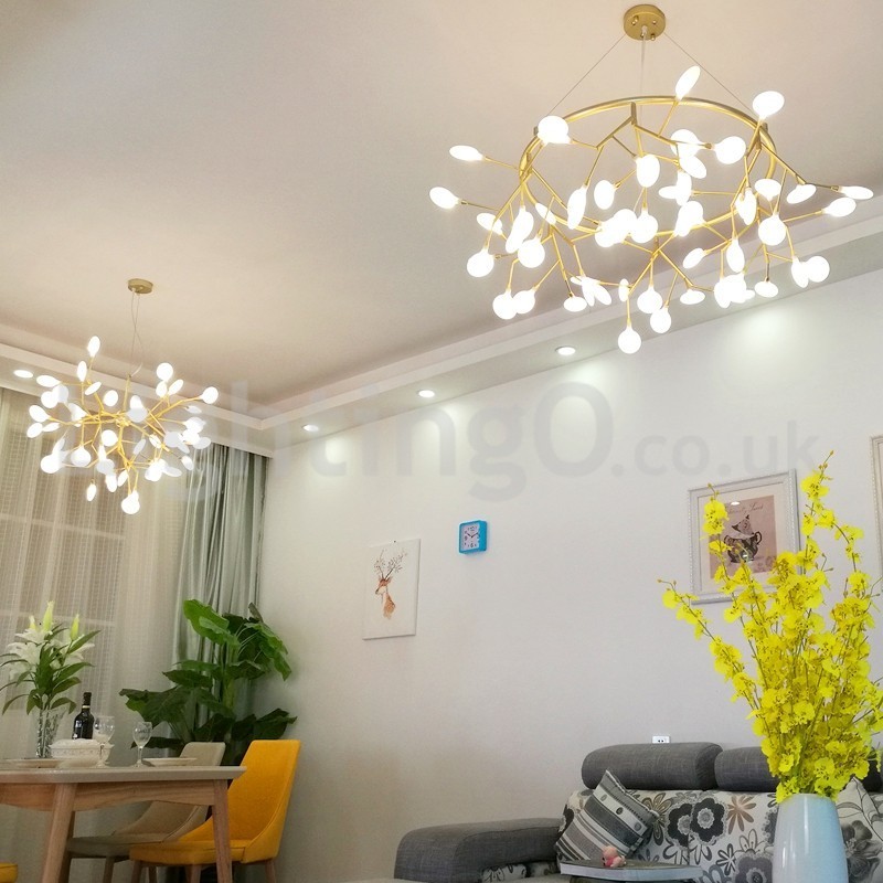 Luxusní Post moderní kulatý lustr Světlušky