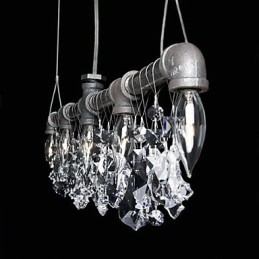 Světelný lustr v severoamerickém stylu Creative 5 v designu potrubí