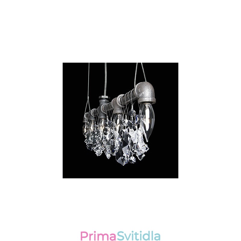 Světelný lustr v severoamerickém stylu Creative 5 v designu potrubí