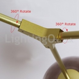 Nordic Modern Magic Bean Glass Lustr Molekulární lustr