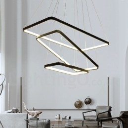 Stmívatelné závěsné svítidlo s dálkovým ovládáním, moderní design, tři obdélníky