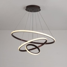 Stmívatelné mimo kruhy Závěsné světlo s dálkovým ovládáním s kroužky moderního designu