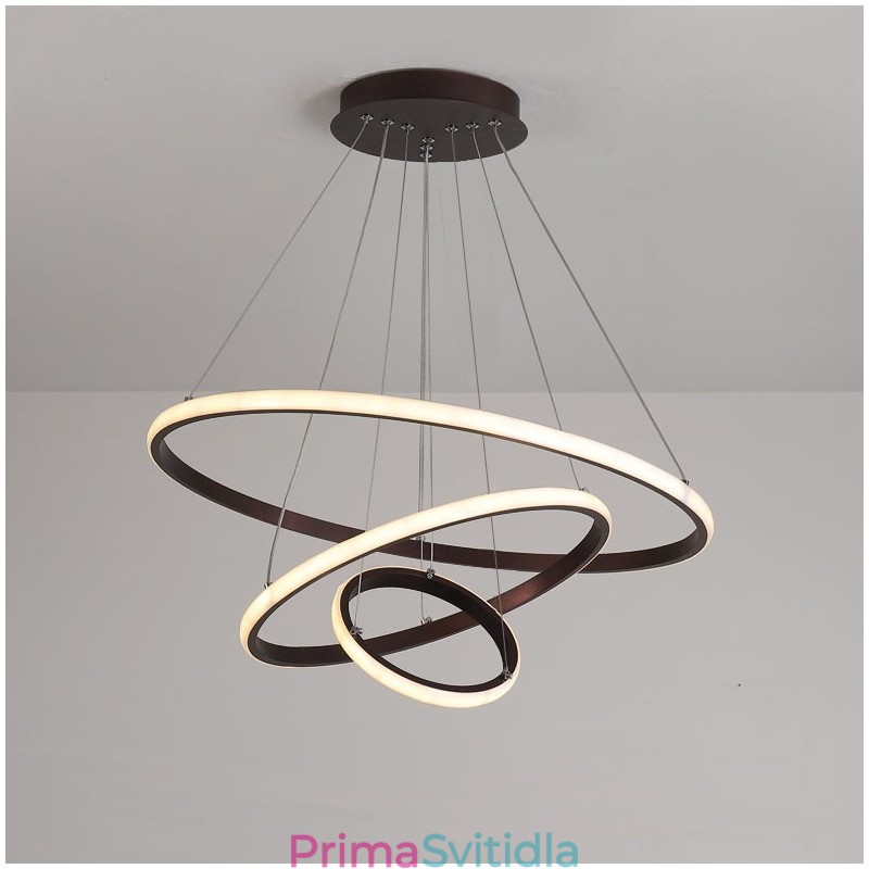 Stmívatelné mimo kruhy Závěsné světlo s dálkovým ovládáním s kroužky moderního designu