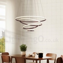Stmívatelné mimo kruhy Závěsné světlo s dálkovým ovládáním s kroužky moderního designu