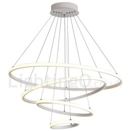 Stmívatelné mimo kruhy Závěsné světlo s dálkovým ovládáním s kroužky moderního designu