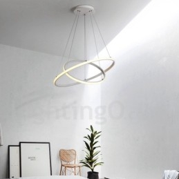 Stmívatelné mimo kruhy Závěsné světlo s dálkovým ovládáním s kroužky moderního designu