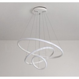 Stmívatelné mimo kruhy Závěsné světlo s dálkovým ovládáním s kroužky moderního designu