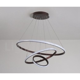 Stmívatelné mimo kruhy Závěsné světlo s dálkovým ovládáním s kroužky moderního designu