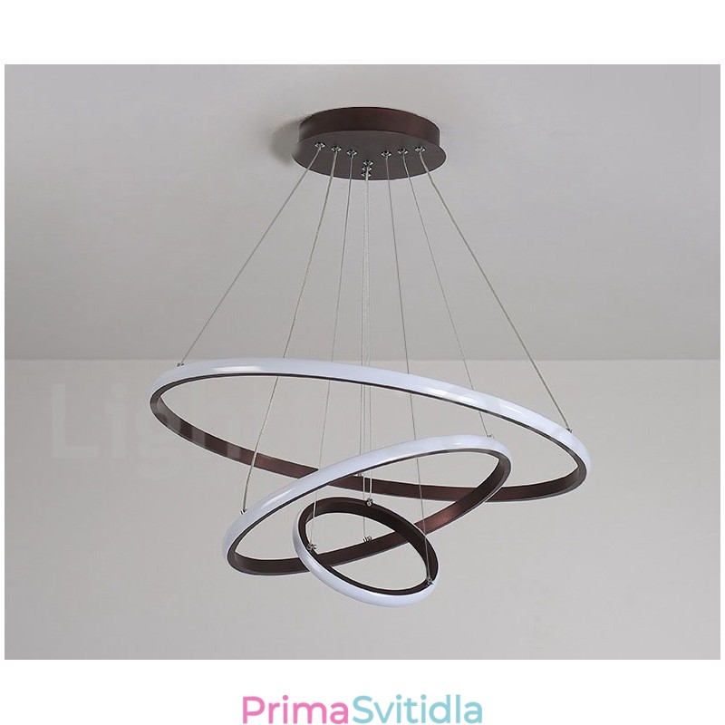 Stmívatelné mimo kruhy Závěsné světlo s dálkovým ovládáním s kroužky moderního designu