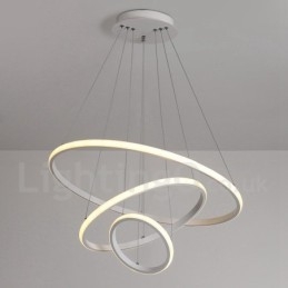 Stmívatelné mimo kruhy Závěsné světlo s dálkovým ovládáním s kroužky moderního designu