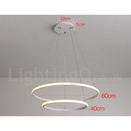 Stmívatelné mimo kruhy Závěsné světlo s dálkovým ovládáním s kroužky moderního designu