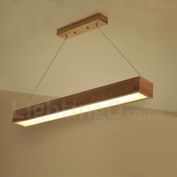 Dřevěné moderní dlouhé závěsné svítidlo