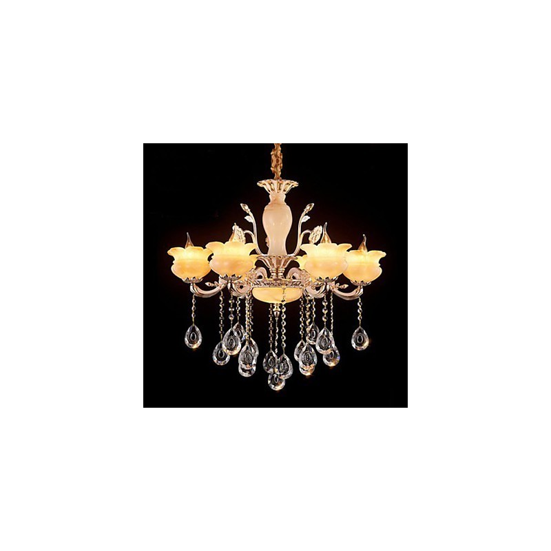 Jade Crystal Závěsná lampa Candle Style Lustr