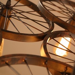 Osvětlení Průmyslový Loft Styl Kovaný železný Lustr Kavárna Kolo Lustr