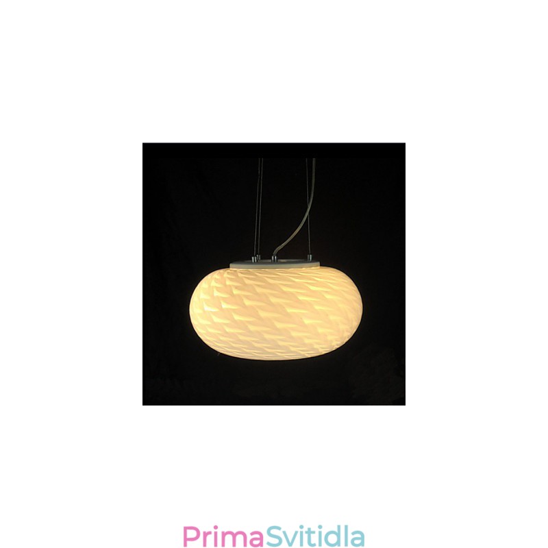 Moderní minimalistická vyřezávaná mléčně bílá lustrová lampa