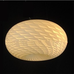 Moderní minimalistická vyřezávaná mléčně bílá lustrová lampa