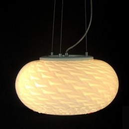 Moderní minimalistická vyřezávaná mléčně bílá lustrová lampa