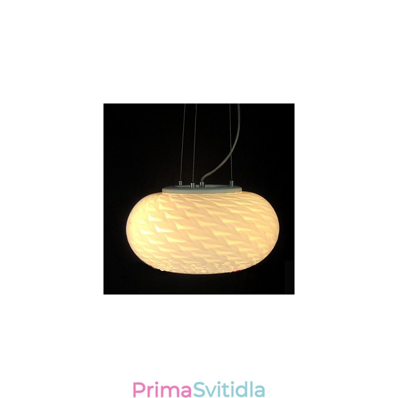 Moderní minimalistická vyřezávaná mléčně bílá lustrová lampa