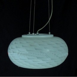 Moderní minimalistická vyřezávaná mléčně bílá lustrová lampa