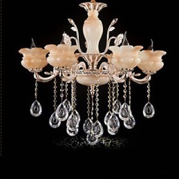 Jade Crystal Závěsná lampa Candle Style Lustr