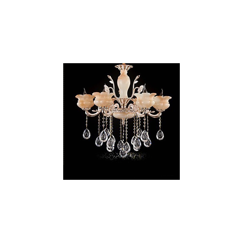 Jade Crystal Závěsná lampa Candle Style Lustr