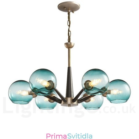 Retro Vintage rustikální lustr Magic Bean s vícebarevnými skleněnými stínidly Retro Vintage rustikální lustr Magic Bean s vícebarevnými skleněnými stínidly
