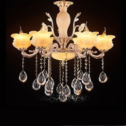 Jade Crystal Závěsná lampa Candle Style Lustr