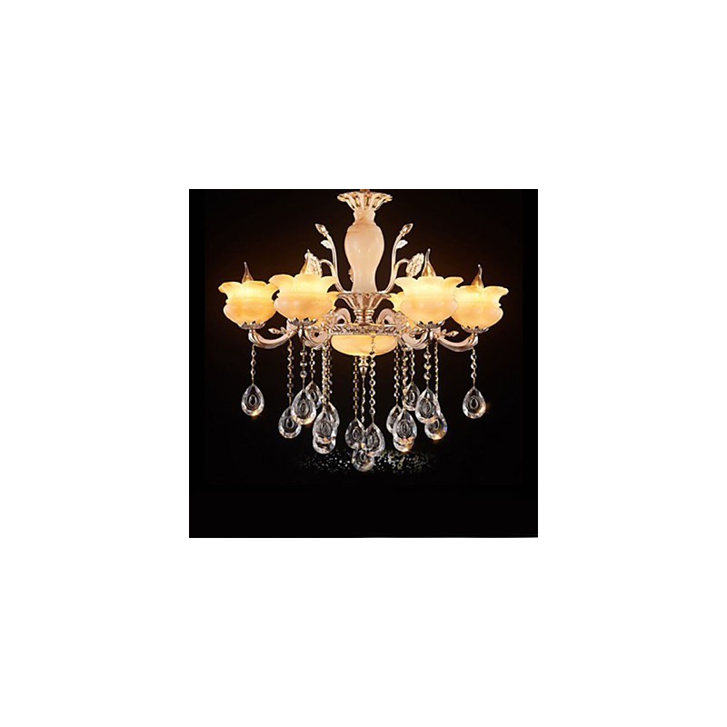 Jade Crystal Závěsná lampa Candle Style Lustr