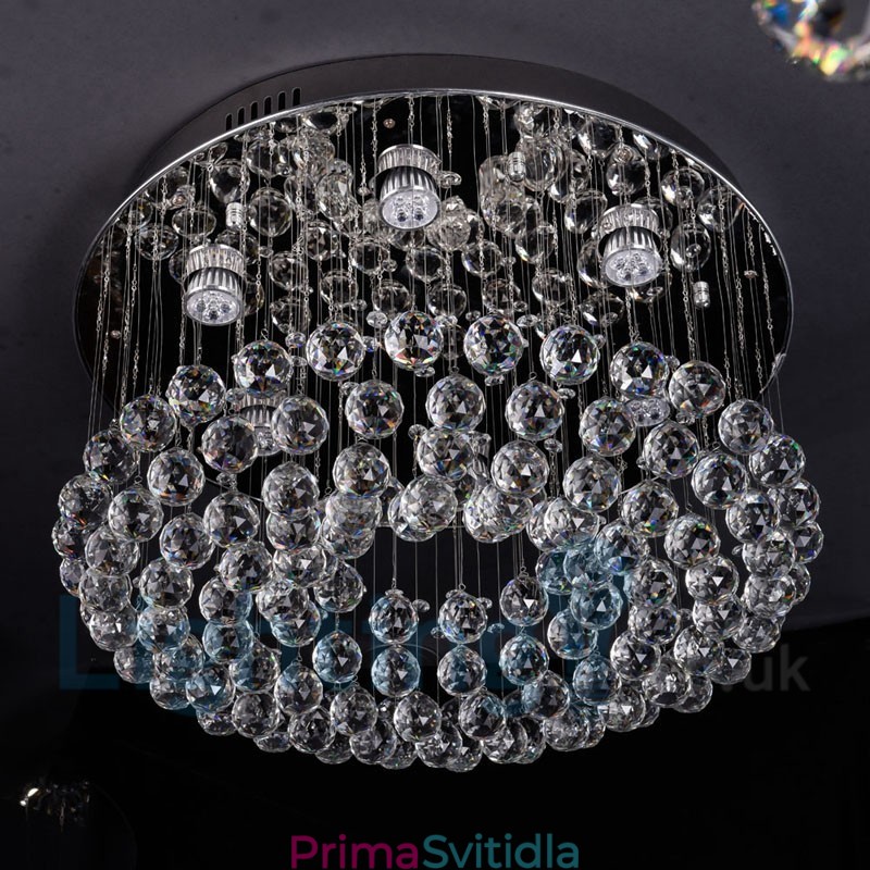 Moderní kulaté zapuštěné stropní svítidlo K9 Crystal
