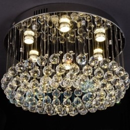 Moderní kulaté zapuštěné stropní svítidlo K9 Crystal