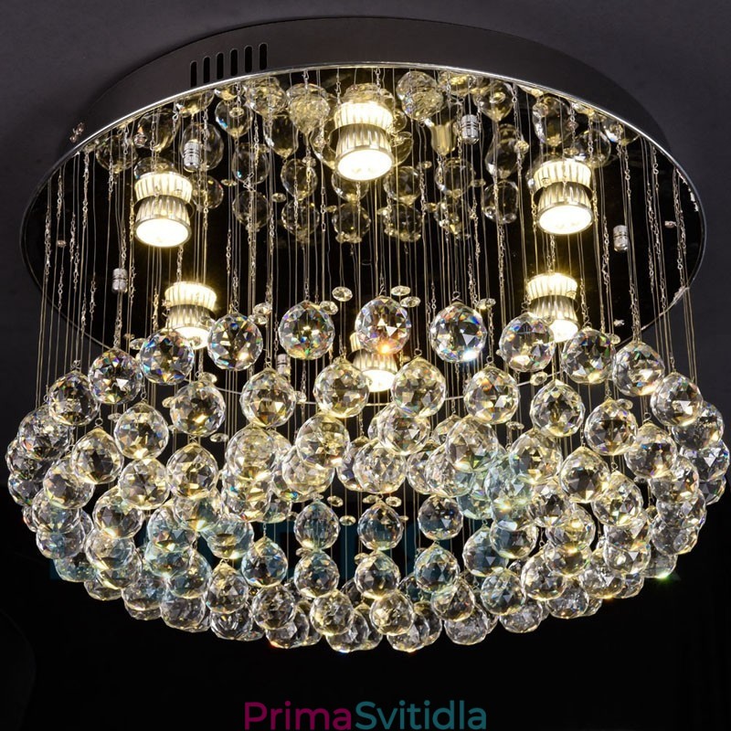 Moderní kulaté zapuštěné stropní svítidlo K9 Crystal