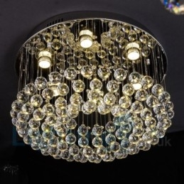 Moderní kulaté zapuštěné stropní svítidlo K9 Crystal