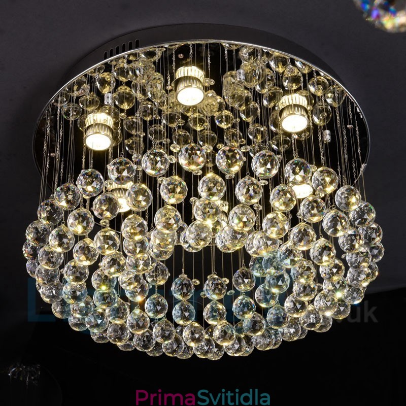 Moderní kulaté zapuštěné stropní svítidlo K9 Crystal