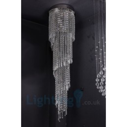 4 x GU10 + 8 x G4 150CM dlouhé křišťálové kapkové svítidlo Moderní křišťálové kulaté stropní podhledové svítidlo K9
