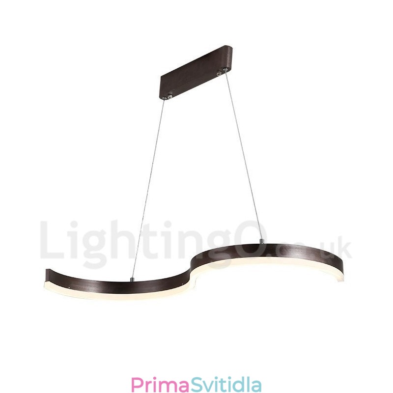 Stmívatelné lineární závěsné světlo s dálkovým ovládáním v moderním designu