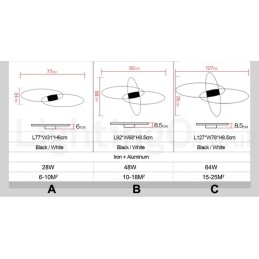 Stmívatelné oválné moderní moderní hliníkové stropní svítidlo Zapuštěné svítidlo do obývacího pokoje Ložnice lze také použít jako nástěnné světlo